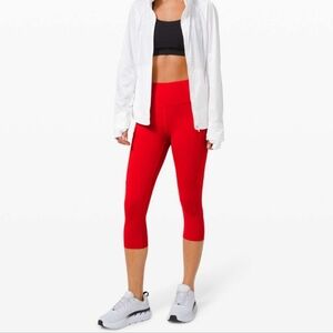 Lululemon Red Crop Leggings